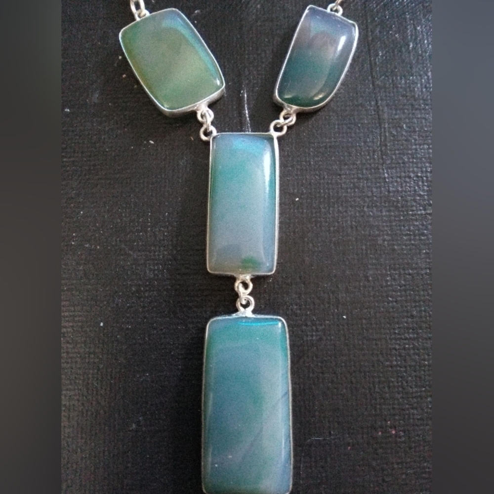 Hand Crafted Banded Agate Necklace